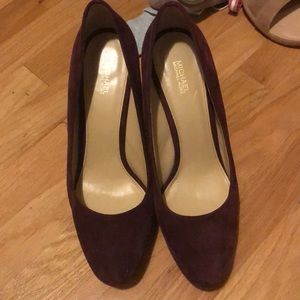 Michael Kors maroon suede heels